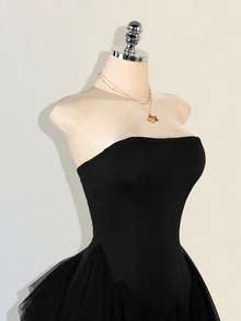 SHEIN ICON 女式白色网眼拼布迷你连衣裙 - 黑色 - 查看 5
