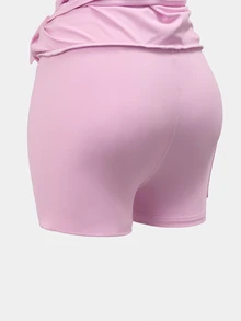 CourtClass CourtClass Rok Mini Wanita Warna Polos Kasual Serbaguna untuk Sehari-hari, Bepergian, dan Olahraga. - Berwarna merah muda - View 8