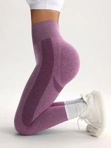 Slayform Slayform High Waisted Seamless Leggings For Women - Slim Tummy Control Butt Lifting Legging For Running Cycling Yoga Pickleball Exercise Casual - Burgundy - View 8