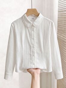SHEIN Tween Girls Blouses - White - View 1