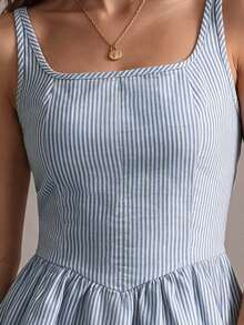 Glimmora Women's Summer Casual Striped Waist-Cinching Tank Top - Multicolor - View 3