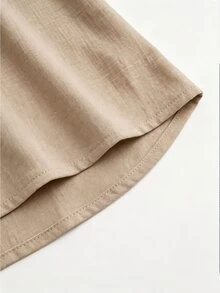Linhara CURVE Plus Size Woven Casual Office-Style Autumn Shirt Fall - Apricot - View 6