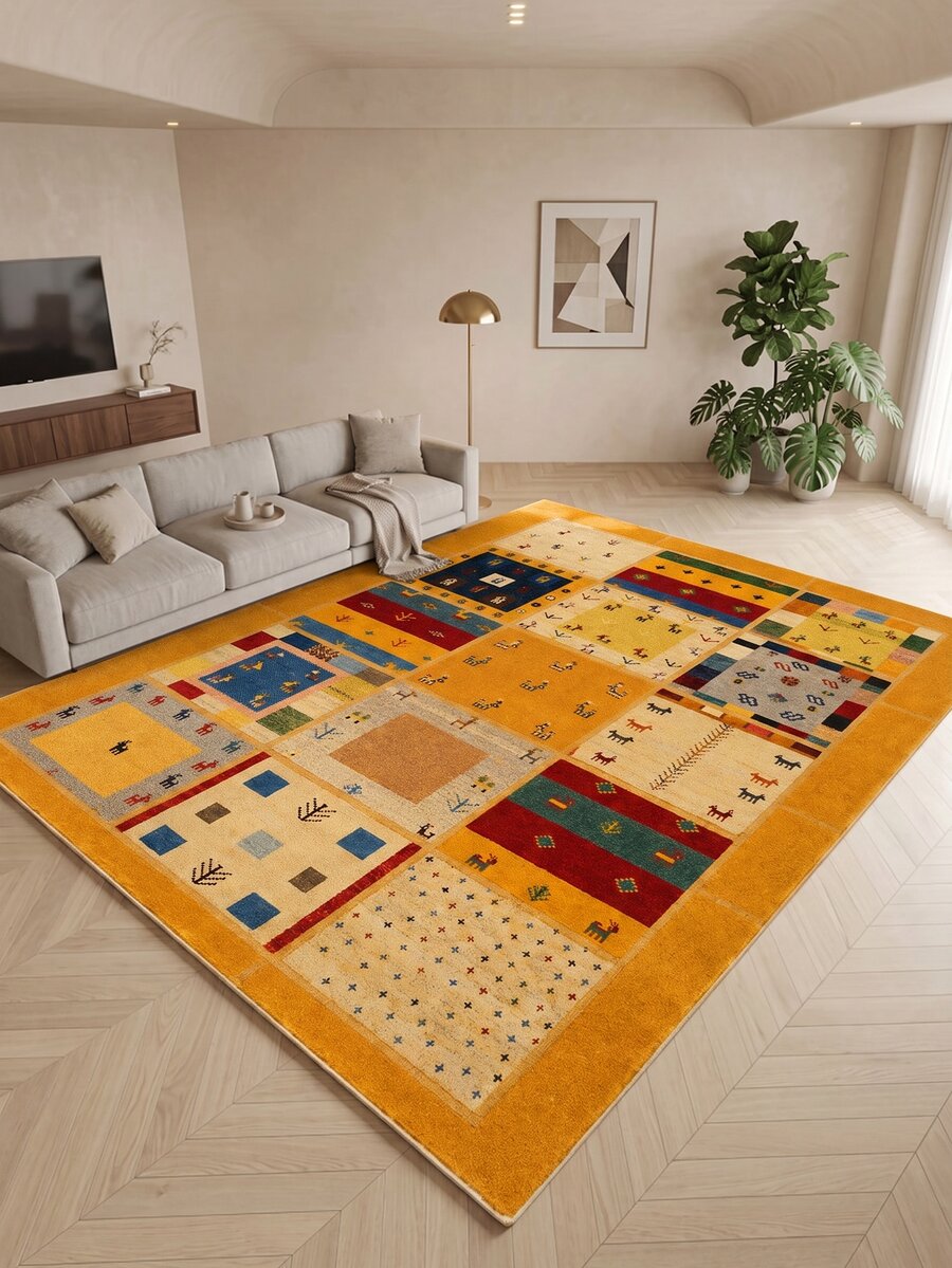 Livingroom Carpet Made In Turkey Soft Touch Machine Washable - Multicolor - View 1