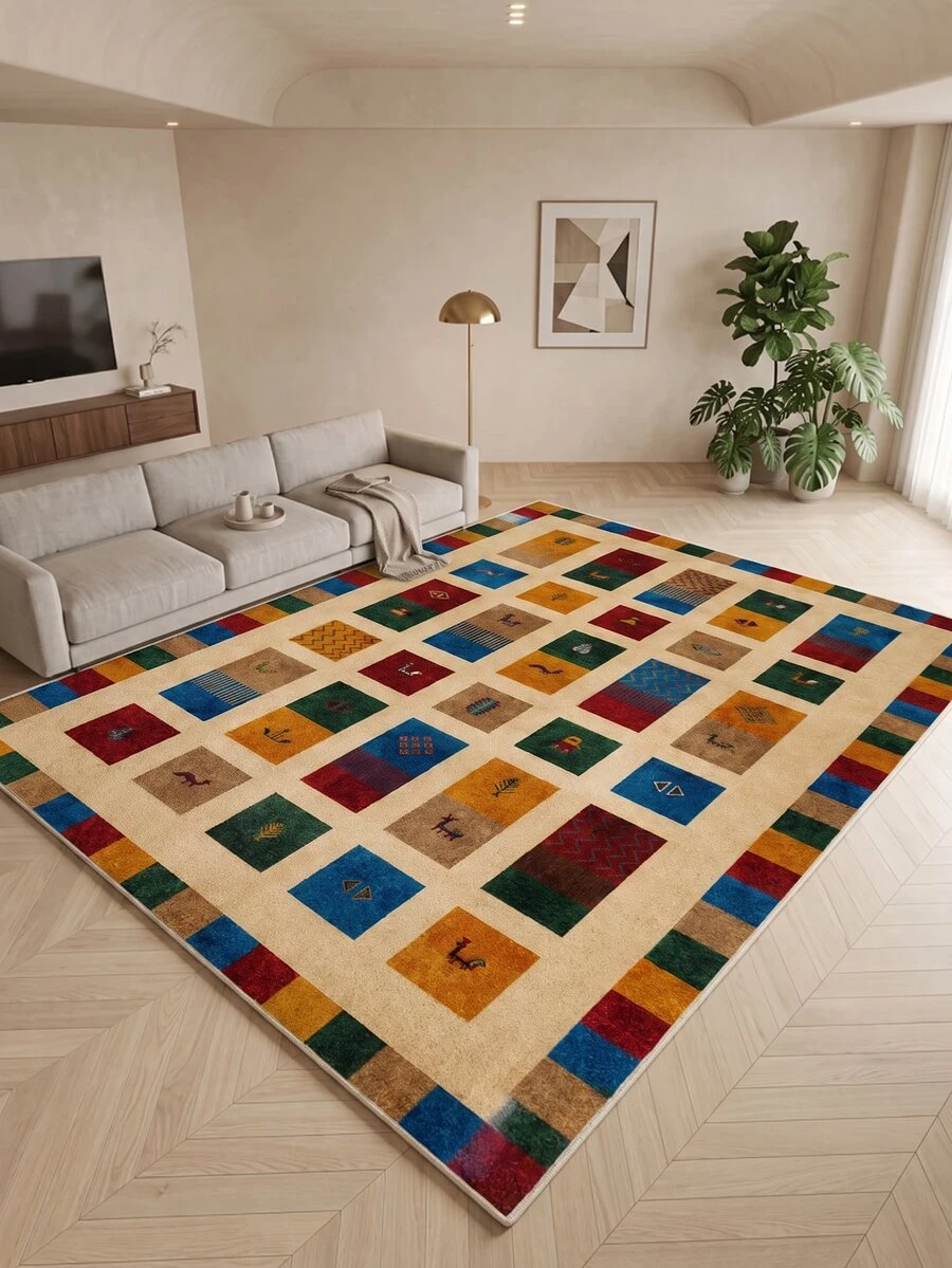 Livingroom Carpet Made In Turkey Soft Touch Machine Washable - Champagne - View 1