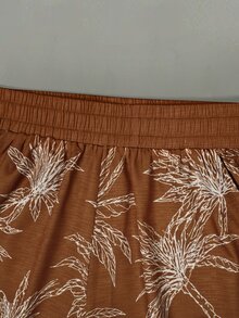 Glimmora Women's Palm Tree Print Wide Leg Loose Casual Long Pants - Multicolor - View 3