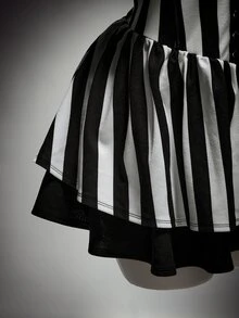 SHEIN ICON Plus Size Dresses Halloween - Black and White - View 8