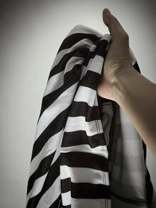 SHEIN ICON Plus Size Dresses Halloween - Black and White - View 11