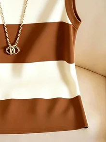 GlowEve 女款圓領拼色休閒百搭日常外出上衣 - 彩色 - 查看 3