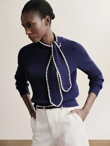 Briarwyn Women's Colorblock Casual Versatile Everyday Sweater - Royal Blue - View 6
