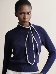 Briarwyn Women's Colorblock Casual Versatile Everyday Sweater - Royal Blue - View 8