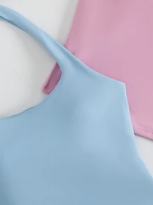Velisys Velisys 3pcs/Set Women's Solid Color Spaghetti Strap Yoga Fitness Sports Tank Tops - Multicolor - View 5