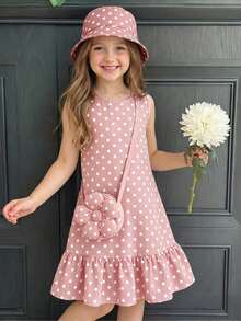 Emery Rose Kids Emery Rose Kids 女童波點休閒度假旅行洋裝 - 彩色 - 查看 2