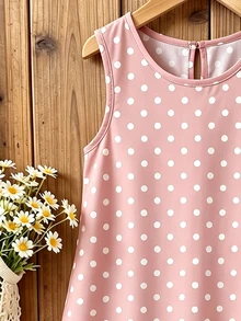 Emery Rose Kids Emery Rose Kids 女童波點休閒度假旅行洋裝 - 彩色 - 查看 7