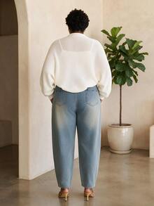 CurvyTilda 全新蝙蝠翼长袖女式开衫 - 白色 - 查看 2