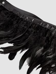 MortiRose 1 PC Faux Feather Harness Bra Top – Perfect For Halloween, Carnival, Stage Shows & Night Out Looks, Adjustable Shawl Cape For Cosplay - YM - View 8