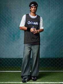 EVRINFINITE Men's Basketball Jersey, Black, 1pc, Embroidered Sports Tank Top Spring Fall - Black - View 8