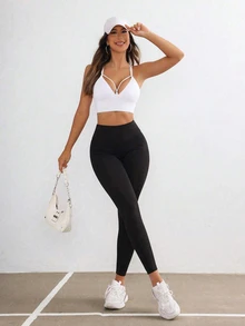 Slayform Slayform Ladies' Plain And Simple Daily Sports Bra - White - View 4