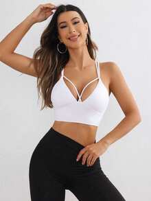 Slayform Slayform Ladies' Plain And Simple Daily Sports Bra - White - View 6