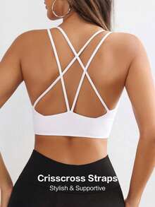 Slayform Slayform Ladies' Plain And Simple Daily Sports Bra - White - View 2