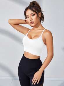 Slayform Slayform Crisscross Back Sports Bra - White - View 5