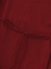 Omancia Women's Solid Color Casual Vacation Comfortable Dress, Summer Vacation Red - Red - View 4