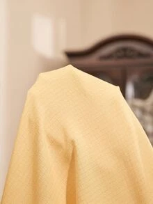 Côtesoire 南法成熟優雅泡泡皺褶前開襟女款睡衣套裝 - 芥末黃 - 查看 4
