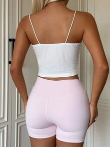 SHEIN EZwear 白色百搭休閒女款背心 - 白色 - 查看 3