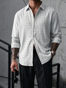SLATEMANN Men's Mature Vacation Linen Long Sleeve Shirt - White - View 5