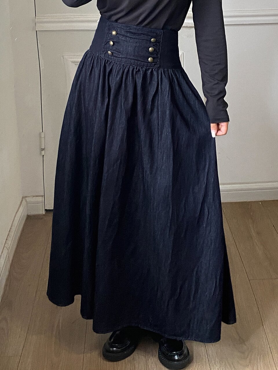 Women's Long Loose Elegant Denim Skirt Fall