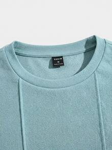 GETOML Men's Letter Graphic Short Sleeve Knit T-Shirt And Shorts 2 Pieces Casual Set - Green - View 5