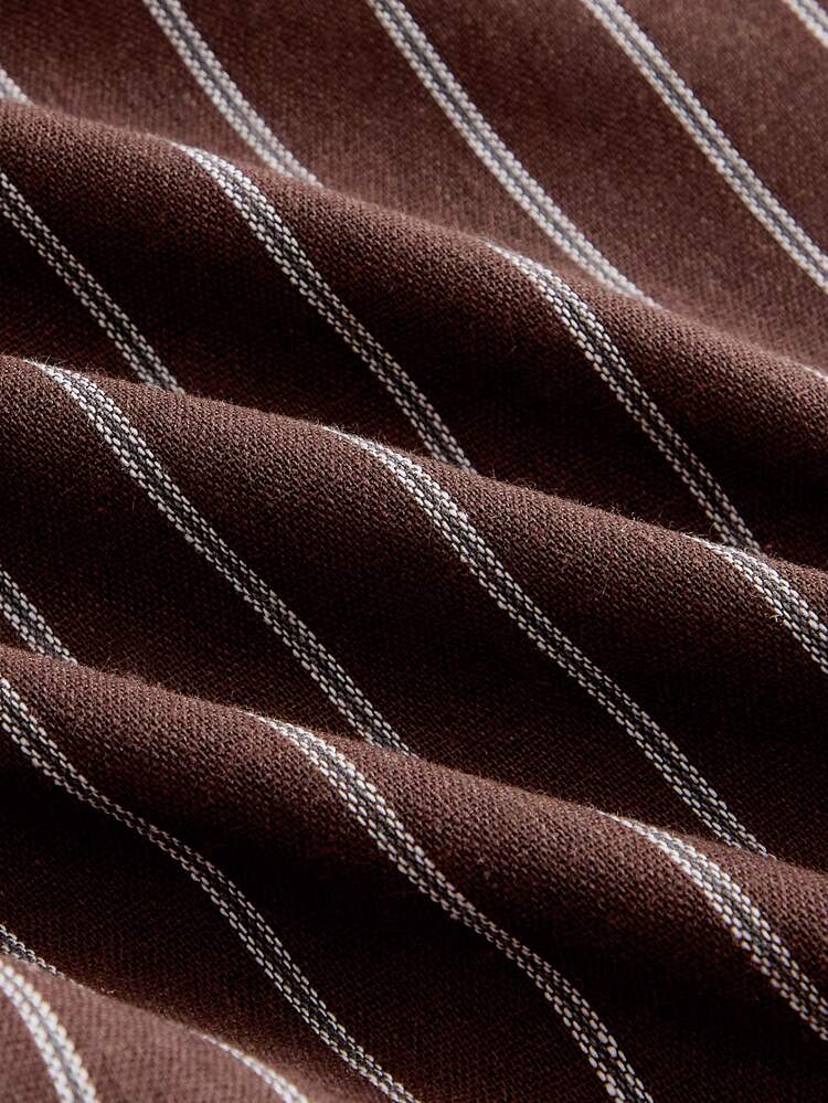 GETOML Men's Striped Casual/Business Suit Pants, Vacation, Father's Day Gifts, Football - Brown - View 7