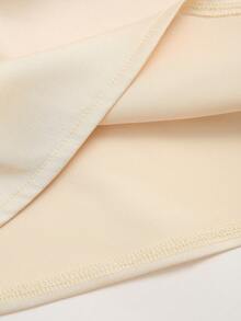 Franclia Women's Simple Elegant Solid Color A-Line Skirt, Summer Fall Cloth For Women - Apricot - View 4