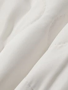 Livesso Women's Solid Color Zipper Front Casual Vest Winter Coat - White - View 13