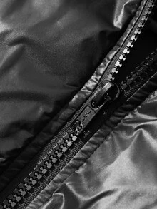 Livesso Women's Winter Casual Versatile Fur Collar Hooded Jacket - Black - View 9