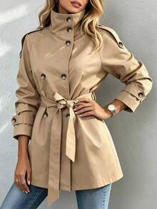 Breezaya Women Trench Coats - Khaki - View 4