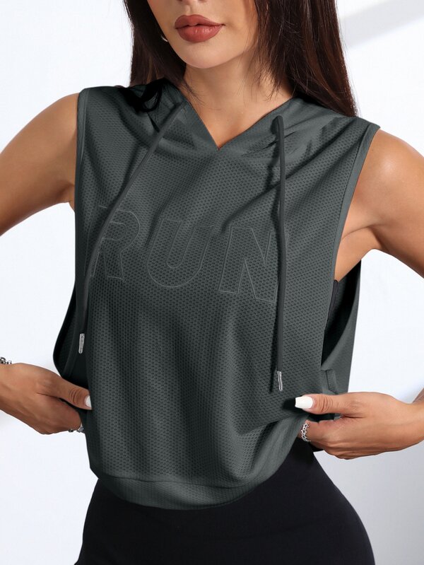 Eassivo Eassivo Sudadera deportiva con capucha de malla de moda para mujer para correr y fitness