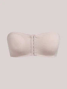 Veilyse 3件套无肩带无钢圈聚拢文胸，防滑后扣，舒适休闲日常穿着抹胸文胸，女士 - 彩色 - 查看 17