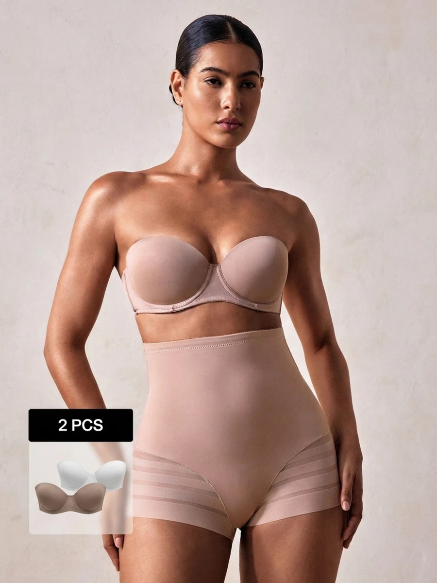 Veilyse 2pcs/Set Women's Underwire Bra - Multicolor - View 1