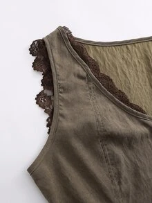Trelyra Autumn For Back To School Party Beach Going Out Rave Casual Vacation Formal Country Business Western All-Match Brown Tank Top Gothic French - Multicolor - View 5