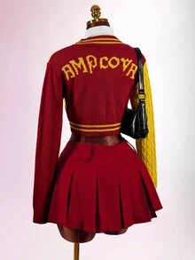 Amplova 女款針織薄款開襟衫，適合返校季，校園風，性感前衛 - 彩色 - 查看 2