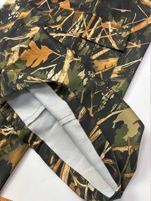 Manfinity Dauomo Men's Casual Branch & Withered Leaf Print Drawstring Waist Cargo Pants - Multicolor - View 7