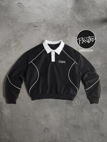 PAVTROS Men's Casual Pullover Sweatshirt, Autumn/Winter - Black - View 6