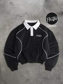PAVTROS Men's Casual Pullover Sweatshirt, Autumn/Winter - Black - View 1