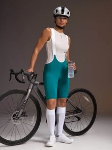 Powerista Women's Colorblock Casual Daily Cycling Romper - Dark Green - View 5