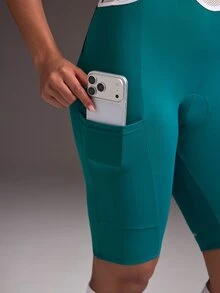 Powerista Women's Colorblock Casual Daily Cycling Romper - Dark Green - View 3