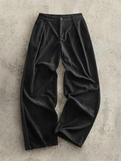 HIMLAND Men's Casual Daily Button Pocket Long Pants For Travel And Outings