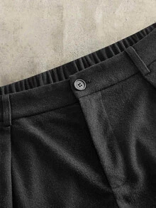 HIMLAND Men's Casual Daily Button Pocket Long Pants For Travel And Outings - Black - View 4