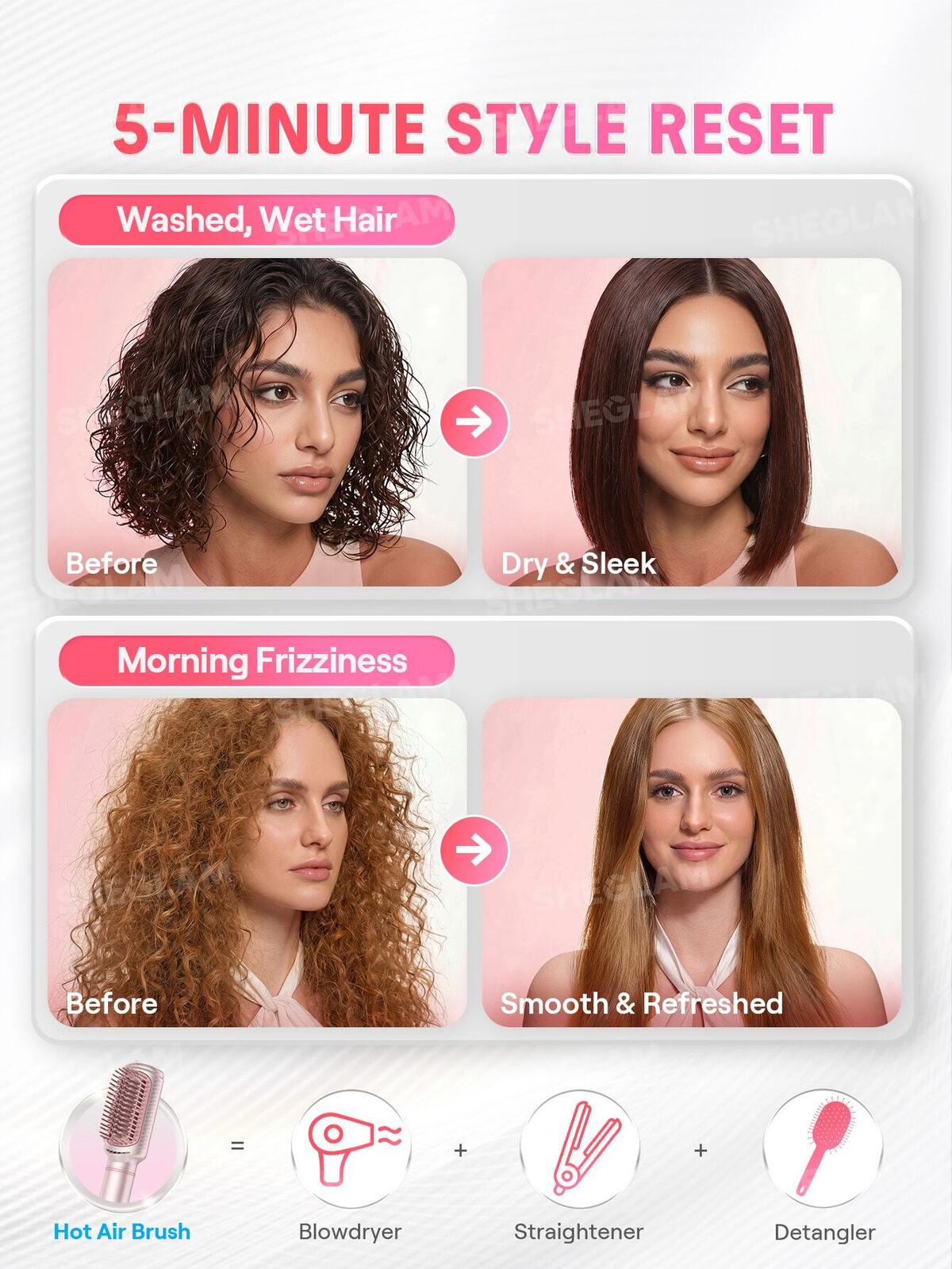 Blowout Bliss Hot Air Straightening Brush-UK Plug