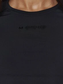 Musera Sport Crewneck Front Print Logo Fitted Short Sleeve And Long Sleeve Tshirt 2 Pieces Active Multipack Sport Essentials Basics Autumn Fall Winter - Black - View 6