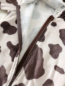 SHEIN 男嬰保暖內裡加厚連帽長袖連身衣 - 彩色 - 查看 7